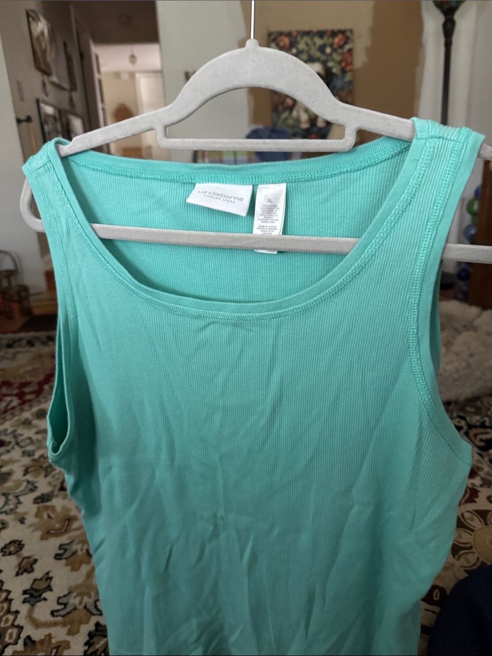 Liz Claiborne Tank Top in Mint Aqua